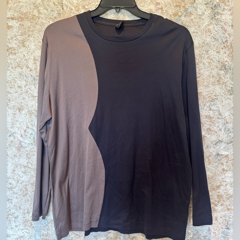 Hugo Boss Black Gray Long Sleeve Cotton T-Shirt